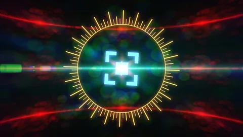 Futuristic HUD Space Sight with Optical Glare. Video stock 104639705