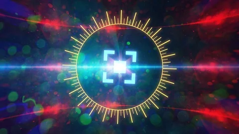 Futuristic HUD Space Sight with Optical Glare. 库存影片 104639902