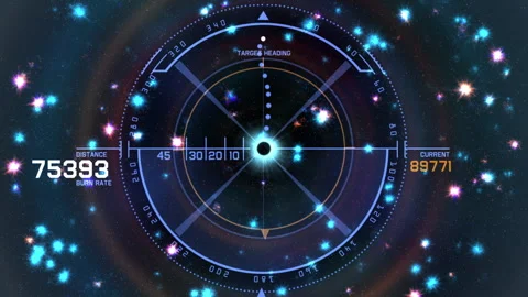 Futuristic HUD Space Targeting Interface With Radar Overlay and Digital Readouts Видео 330658366
