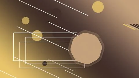 Futuristic HUD-style abstract interface with geometric lines, rectangles, a.. 库存插图
