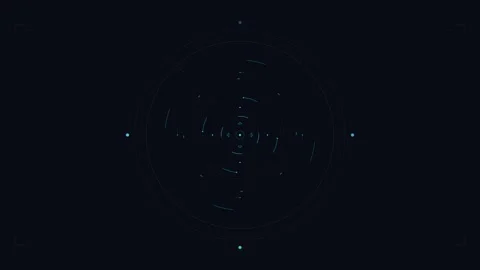 Futuristic hud target interface with rotating digital radar scan and data p.. 스톡 동영상 344857746