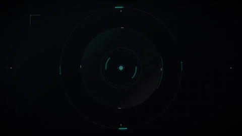 Futuristic hud target interface with rotating digital scan and cybernetic o.. Stock Footage 344858113