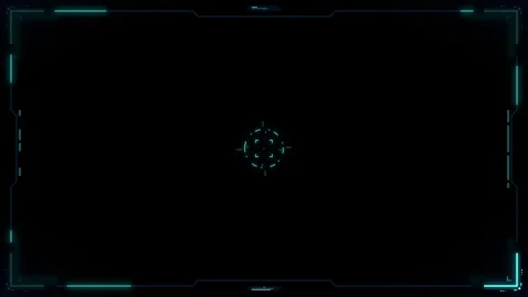 Futuristic hud target overlay, sci-fi digital interface scope, cyberpunk ai.. Video stock 337561472