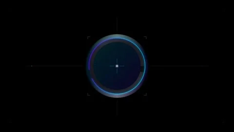 Futuristic hud target reticle overlay with digital scanning animation for s.. Stock Footage 344858124