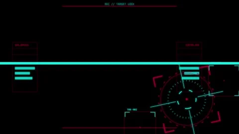 Futuristic HUD Target Tracker Interface Loop Stock Footage 334593953