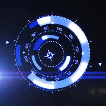 Futuristic HUD Target UX UI Interface. 스톡 일러스트