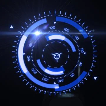 Futuristic HUD Target UX UI Interface. 스톡 일러스트