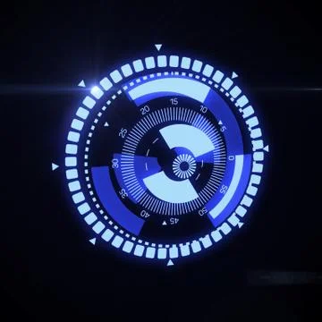 Futuristic HUD Target UX UI Interface. Stock Illustration