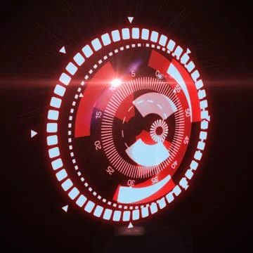 Futuristic HUD Target UX UI Interface. 스톡 일러스트