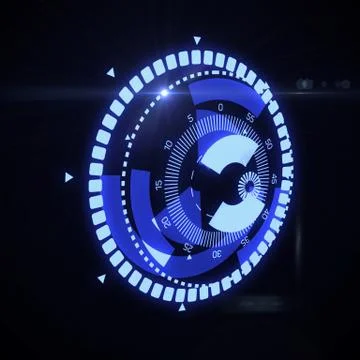 Futuristic HUD Target UX UI Interface. 스톡 일러스트