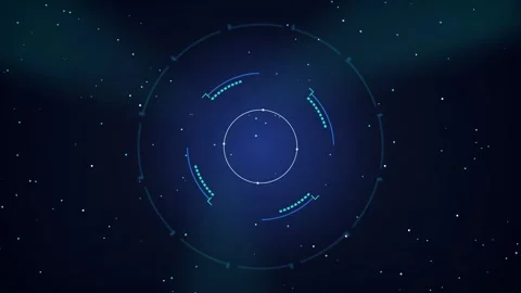 Futuristic HUD targeting reticle seamless loop motion background Vídeos de archivo 344926372