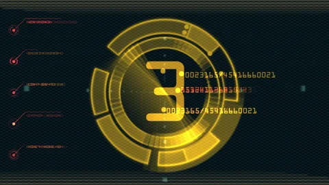 Futuristic HUD Technology Interface With Circular Data Display Stock Footage 330109192