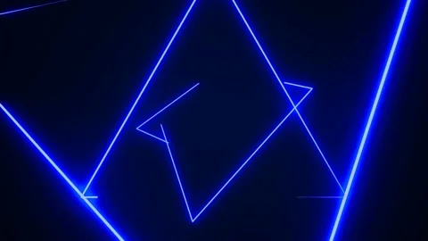 Futuristic hud triangle tunnel seamless loop neon motion Stock Footage 146206526