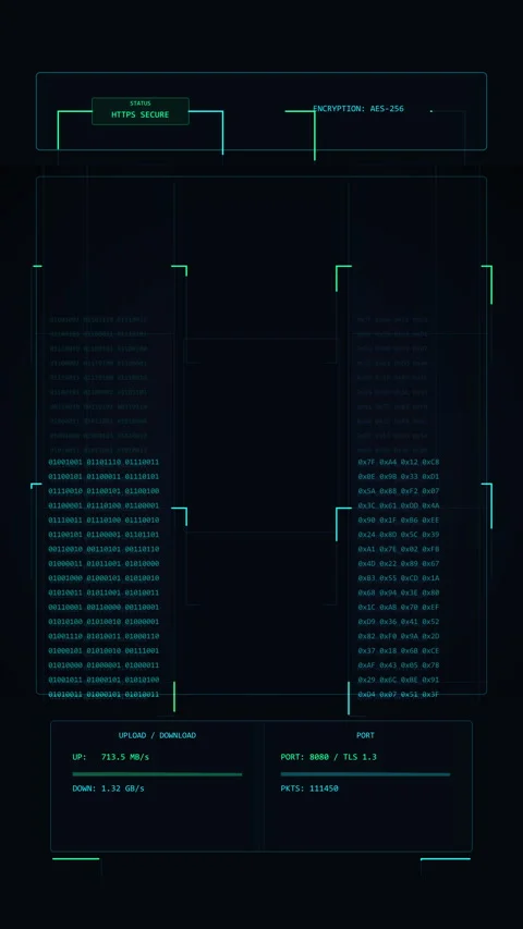 Futuristic hud ui display screen animation loop in dark blue theme Stock Footage 346637406
