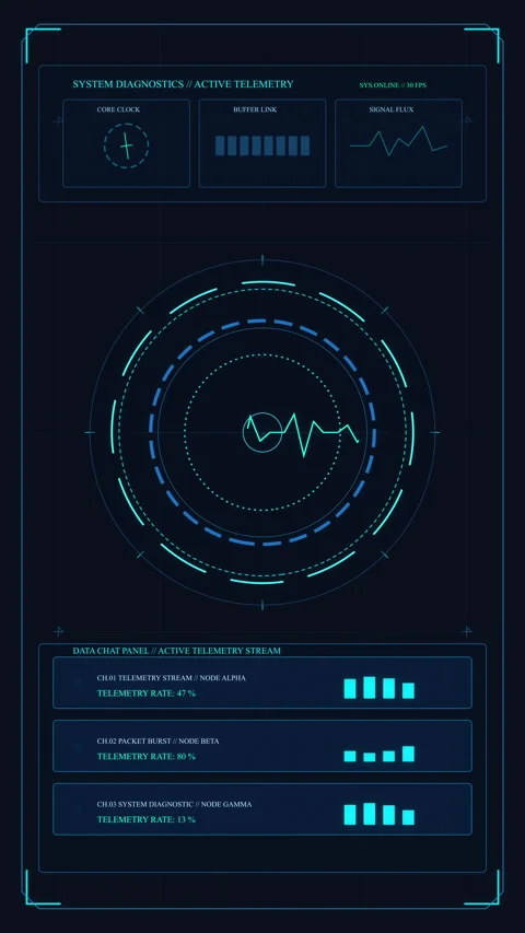 Futuristic hud ui interface with radar scan circle gauge, data visualizatio.. Stock Footage 348338099