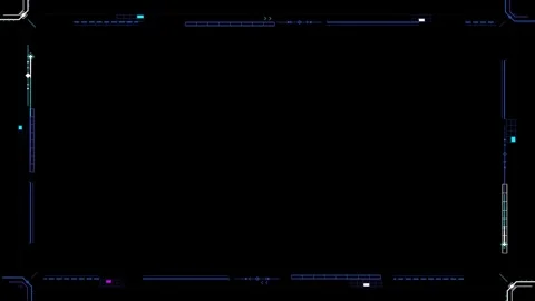 Futuristic HUD User Interface Overlay with Scanning Motion Stockbeeldmateriaal 347004526