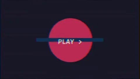 Futuristic HUD Vhs Tracking Glitch Interface Loop Stock Footage 333976345