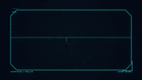 Futuristic HUD video frame interface with digital telemetry data Stock Footage 337091483
