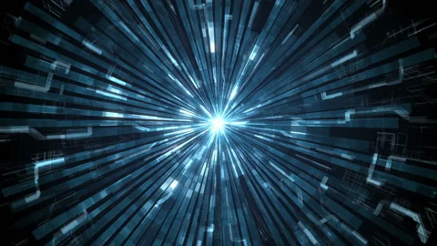 Futuristic HUD Wave. Trendy sci-fi technology background Stock Footage 171272136