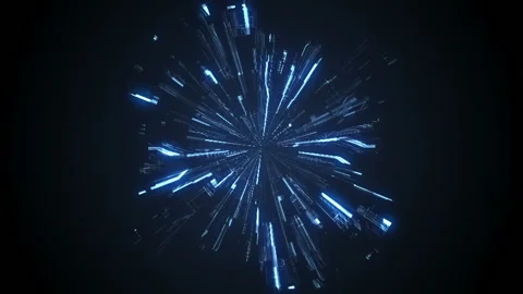 Futuristic HUD Wave. Trendy sci-fi technology background Stock Footage 171379809