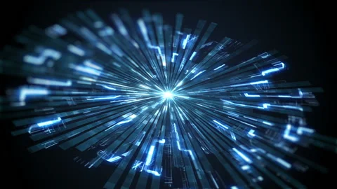 Futuristic HUD Wave. Trendy sci-fi technology background Stock Footage 171574893