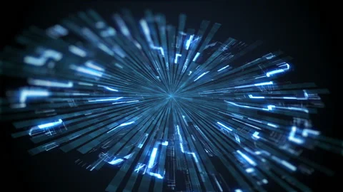 Futuristic HUD Wave. Trendy sci-fi technology background Stock Footage 171788596