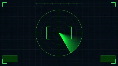 Futuristic HUD weapon interface with tactical display elements Stock Footage 345464602