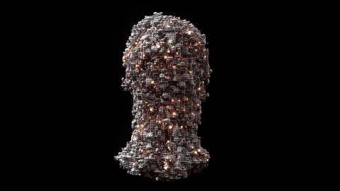 Futuristic Human Body Loop Animation. Stockbeeldmateriaal 309544202