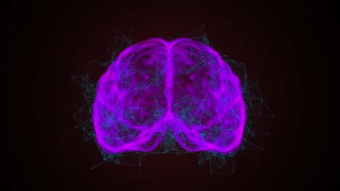 Futuristic human brain interface concept. Brain scan technology. Neurosurgery Stock Footage 143994995