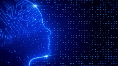 Futuristic human brain interface concept. Robotic system. Intellectual Stock Footage 247166080