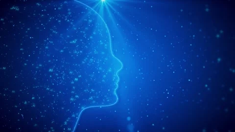 Futuristic human brain interface concept. Robotic system. Intellectual Stock Footage 247482826