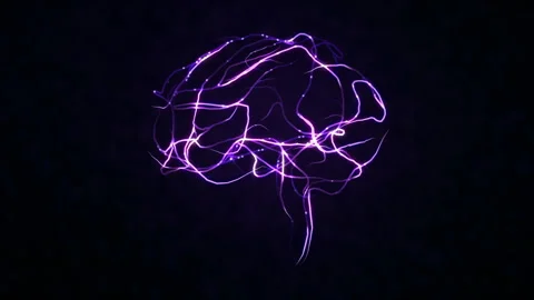 Futuristic Human Brain Interface Concept for Artificial Intelligence. Stock Footage 257091023