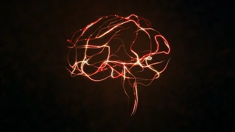 Futuristic Human Brain Interface Concept for Artificial Intelligence. Stock Footage 257154501