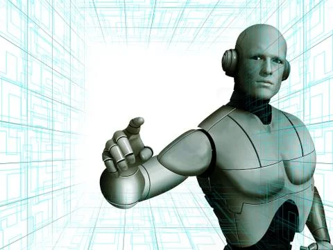 Futuristic human Illustrazione stock