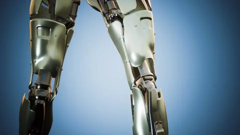 Futuristic humanoid female robot in concept of future Stock Footage 129884148