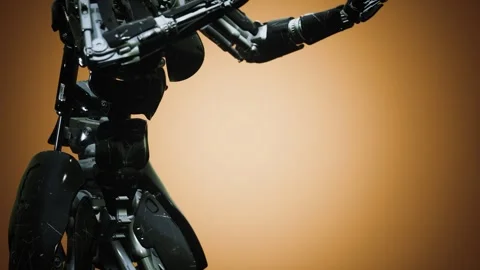 Futuristic humanoid female robot in concept of future Stock-Footage 251563889