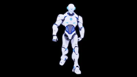 Futuristic Humanoid Robot with Advanced Technology and Sleek Design Vidéo 339054239
