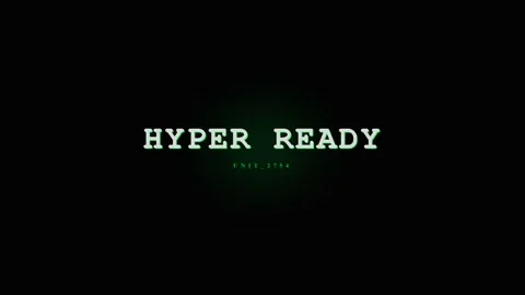 Futuristic Hyper Ready Text Animation - Digital Technology Concept Stock Footage 331568403