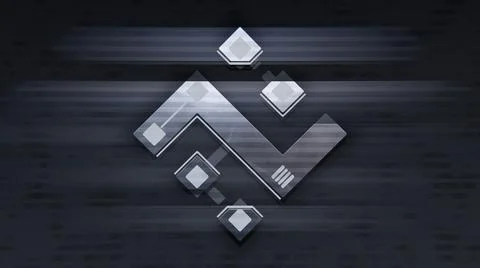 Futuristic Icon Logo Illustrazione stock