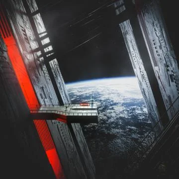 Futuristic image. 3d rendering, 3d illustration Stock Illustration