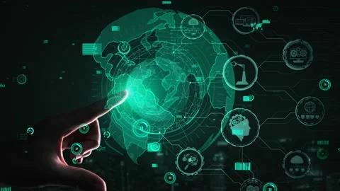 Futuristic industry 4.0 engineering conceptual. Stock Footage 168761001