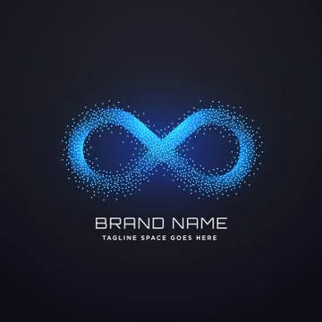 Futuristic infinity logo concept design vector Illustrazione stock