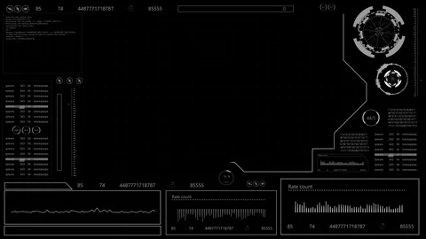 Futuristic infographic elements.HUD background animation.Digital interface. Stock Footage 93335201