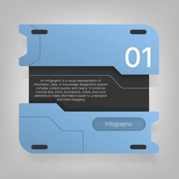 Futuristic infographic layout template with modern geometric UI design Stock Illustration