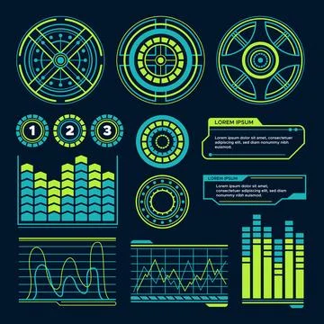 Futuristic infographics design Stock Illustration