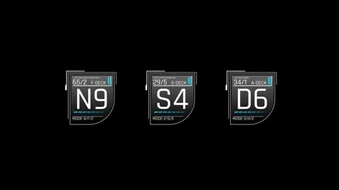Futuristic Information Panel With Alphanumeric Status Cards Numeric Parameters Stockbeeldmateriaal 341520765