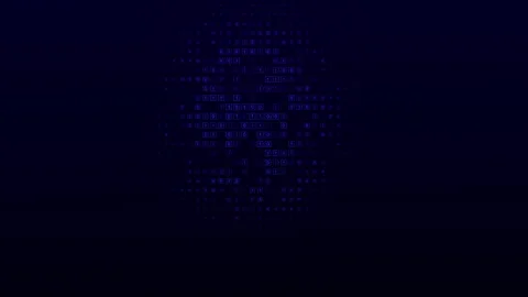 Futuristic Information Technology Hexadecimal Big Data Digital Code Vidéo 343340712