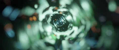 Futuristic inner core tunnel, bokeh blurred shallow depth of field abstract Vídeo Stock 150694331