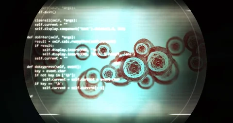 Futuristic innovations in cell science research - tech concept Stock Footage 100612232