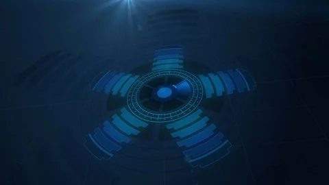 Futuristic interface design. HUD-technology for overlaying video and creating Stock Footage 78216127